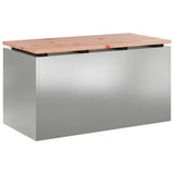 Garden Bench Silver 80 x 40 x43 cm Galvanised steel 874903