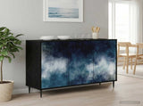 Sideboard RAALTE Black Oak 102 x 33 x 76 cm Engineered Wood 8006972