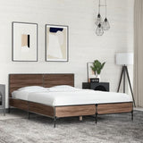 Bed Frame without Mattress Brown Oak 120x190 cm Small Double 3280026