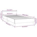 ZNTS Bed Frame without Mattress White 90x190cm Single Faux Leather 349897