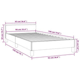 ZNTS Bed Frame without Mattress White 90x190cm Single Faux Leather 349897