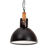 320536 Industrial Hanging Lamp 25 W Black Round 30 cm E27
