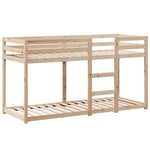 ZNTS Bunk Bed without Mattress 90x190 cm Single Solid Wood Pine 3282087