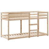 ZNTS Bunk Bed without Mattress 90x190 cm Single Solid Wood Pine 3282087