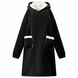 Blanket Hoodie Black M Fleece and Flannel 42017201