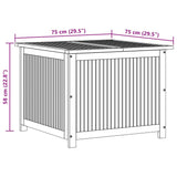 Garden Storage Box 75x75x58 cm Solid Wood Acacia 319706