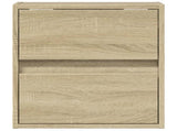 Wall-mounted Bedside Cabinet with LED Lights Sonoma Oak 3307965