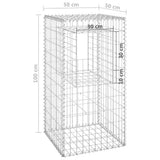Gabion Basket Posts 2 pcs 50x50x100 cm Iron 151269