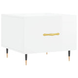 Coffee Tables 2pcs High Gloss White 50x50x40 cm Engineered Wood 829353