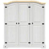 Wardrobe Mexican Pine Corona Range 3 Doors White 282622