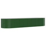 Garden Raised Bed Galvanised Steel 396x100x68 cm Green 319073