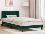 Bed Frame with Headboard Black 90 x 190 cm Velvet 42027693
