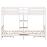 Bunk Bed without Mattress 80x200/120x200 cm White Solid Wood 3207162