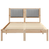 Bed Frame with Upholstered Headboard Light Grey 120 x 200 cm 878259