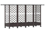 Raised Bed with Trellis and Roof Brown 202.5 x 40 x 127 cm PP 3423160