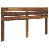 Bed Frame with Headboard Old Wood 200 x 200 cm Solid Pine Wood 3411381