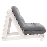 Futon Sofa Bed with Mattress White 90x206x11 cm Solid Wood Pine 846762