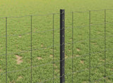 Welded Wire Fence 10 x 1 m PVC-Coated Steel Grey Mesh 3336089