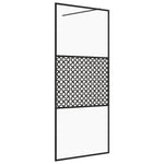 Walk-in Shower Wall with Clear ESG Glass 80x195 cm Black 151028