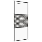 Walk-in Shower Wall with Clear ESG Glass 80x195 cm Black 151028