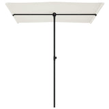 Garden Parasol with Aluminium Pole 180x110 cm Sand White 47329