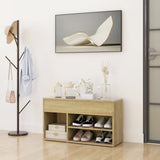 Shoe Bench Sonoma Oak 80x30x45 cm Engineered Wood 808750