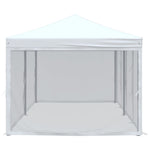 ZNTS Folding Party Tent with Sidewalls White 3x6 m 93552