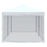 ZNTS Folding Party Tent with Sidewalls White 3x6 m 93552