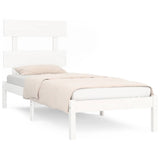 Bed Frame without Mattress White 90x190 cm Single Solid Wood 3104639