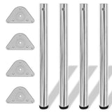 4 Height Adjustable Table Legs Chrome 710 mm 242142