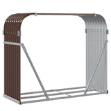 Log Holder Brown 120x45x100 cm Galvanised Steel 364573