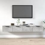 Wall Cabinets 2 pcs Concrete Grey 68x30x20 cm Engineered Wood 3115895