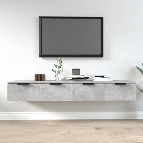Wall Cabinets 2 pcs Concrete Grey 68x30x20 cm Engineered Wood 3115895
