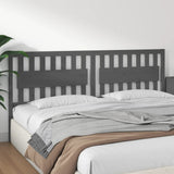 Bed Headboard Grey 205.5x4x100 cm Solid Wood Pine 818592