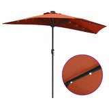 Garden Parasol Terracotta 294 x 150 x 223 cm 42003264