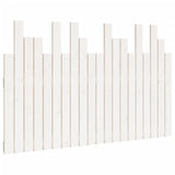 Wall Headboard White 127.5x3x80 cm Solid Wood Pine 824789