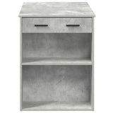 ZNTS Desk with Drawer and Shelf Concrete Grey 102x62x77.5 cm Engineered Wood 858689