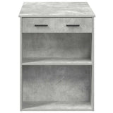 Desk with Drawer and Shelf Concrete Grey 102x62x77.5 cm Engineered Wood 858689