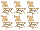 Folding Garden Chairs 6 pcs 46x66x99 cm Bamboo 3278512