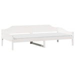 ZNTS Bed Frame without Mattress White 90x200 cm Solid Wood Pine 850915