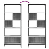 Bookcase 5-Tier Grey Sonoma 76x33x188.5 cm Engineered Wood 839006