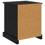 Bedside Cabinet with Drawer 2 pcs Black Oak 39 x 39 x 47.5 cm 881333