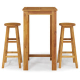 Garden Bar Set Natural Acacia Wood Solid Acacia Wood Compact 3154388