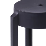 Stackable Stools 4 pcs Black Plastic 247278