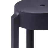 Stackable Stools 4 pcs Black Plastic 247278