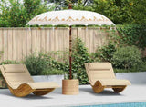 Balinese Parasol Cream 190 x 190 x 260 cm Cotton and Wood 42006454