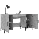 Desk Concrete Grey 140x50x75 cm Engineered Wood 829560