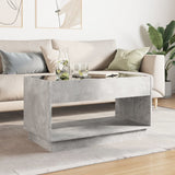 ZNTS Coffee Table with Infinity LED Concrete Grey 90x50x50 cm 847668