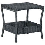 Garden Table Dark Grey 45x45x46.5 cm Poly Rattan 313306