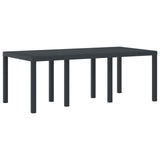 Garden Dining Table Anthracite 200 x 100 x 73 cm Poly Rattan 871688